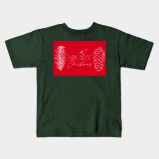 Red Merry Christmas Kids T-Shirt